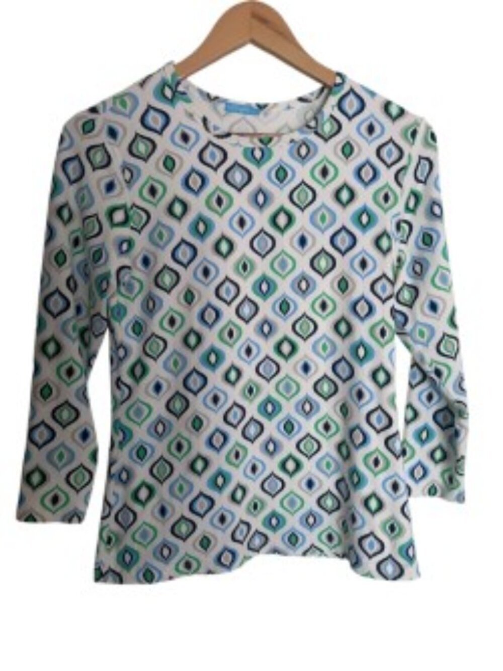 J. McLaughlin Geometric Print Top Small
